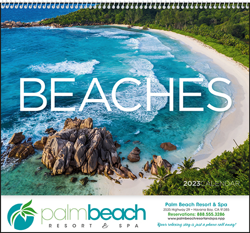 Beaches Spiral Bound Wall Calendar for 2023